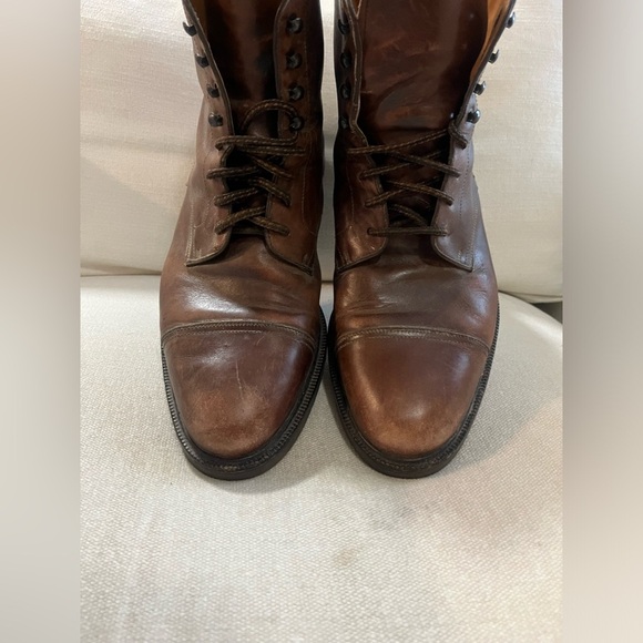 Peter Huber Brown Leather Lace Up Cap Toe Chukka Boots Dress Shoes Size 10 main image 8